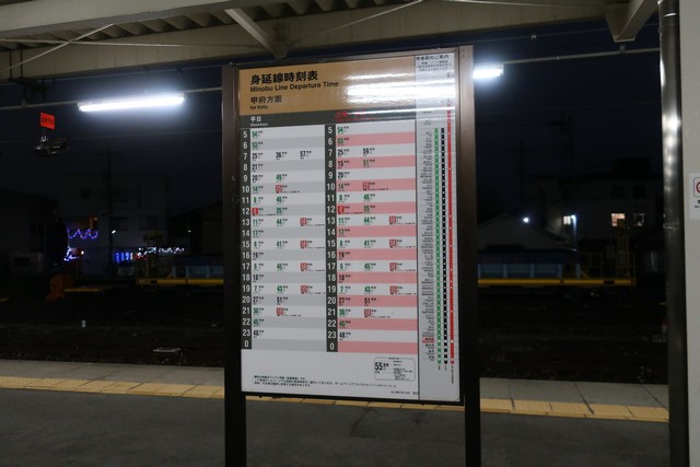 南甲府駅 ホーム