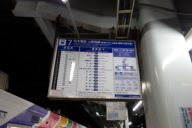 松本駅 ホーム