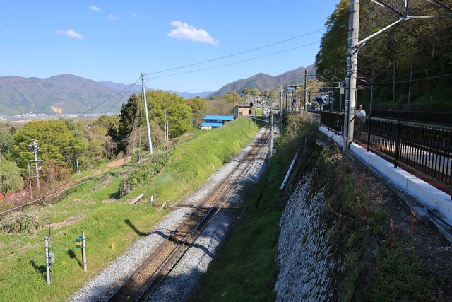 姨捨駅 ホーム