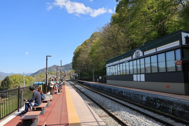 姨捨駅 ホーム